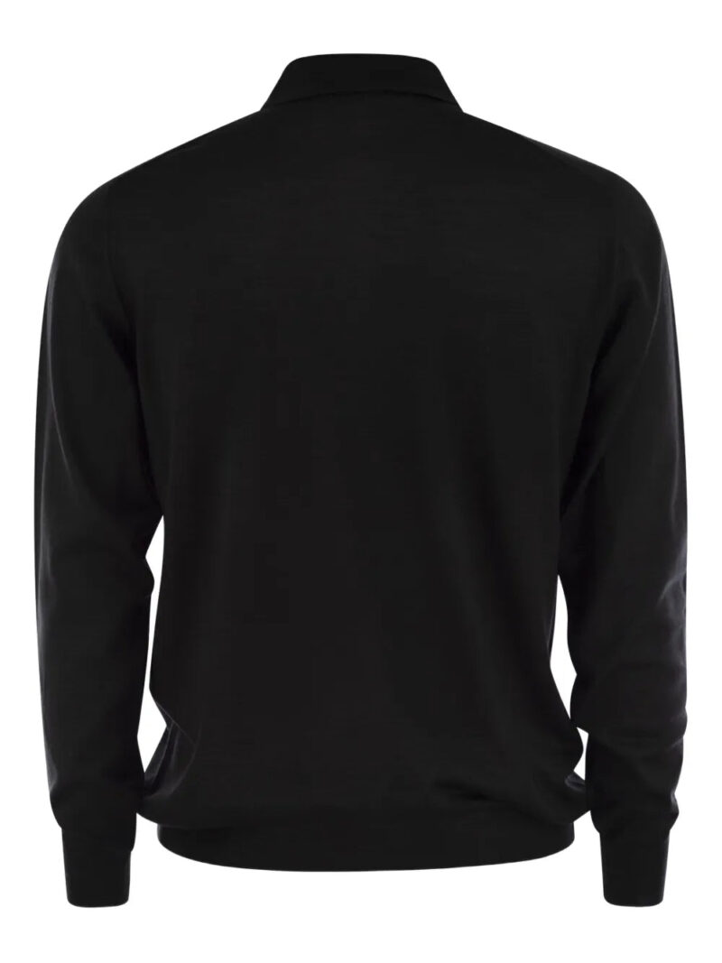 Fedeli  three-button long-sleeve polo shirt