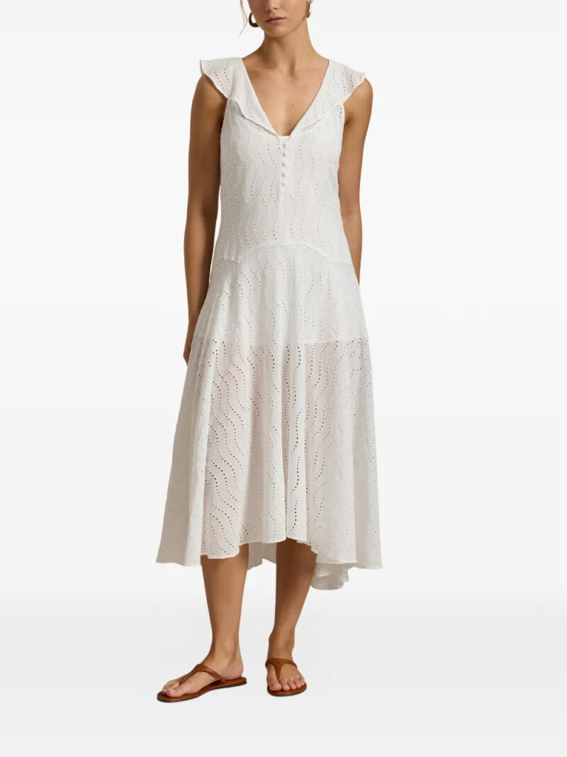 Polo Ralph Lauren Lynton ruffled V-neck midi dress