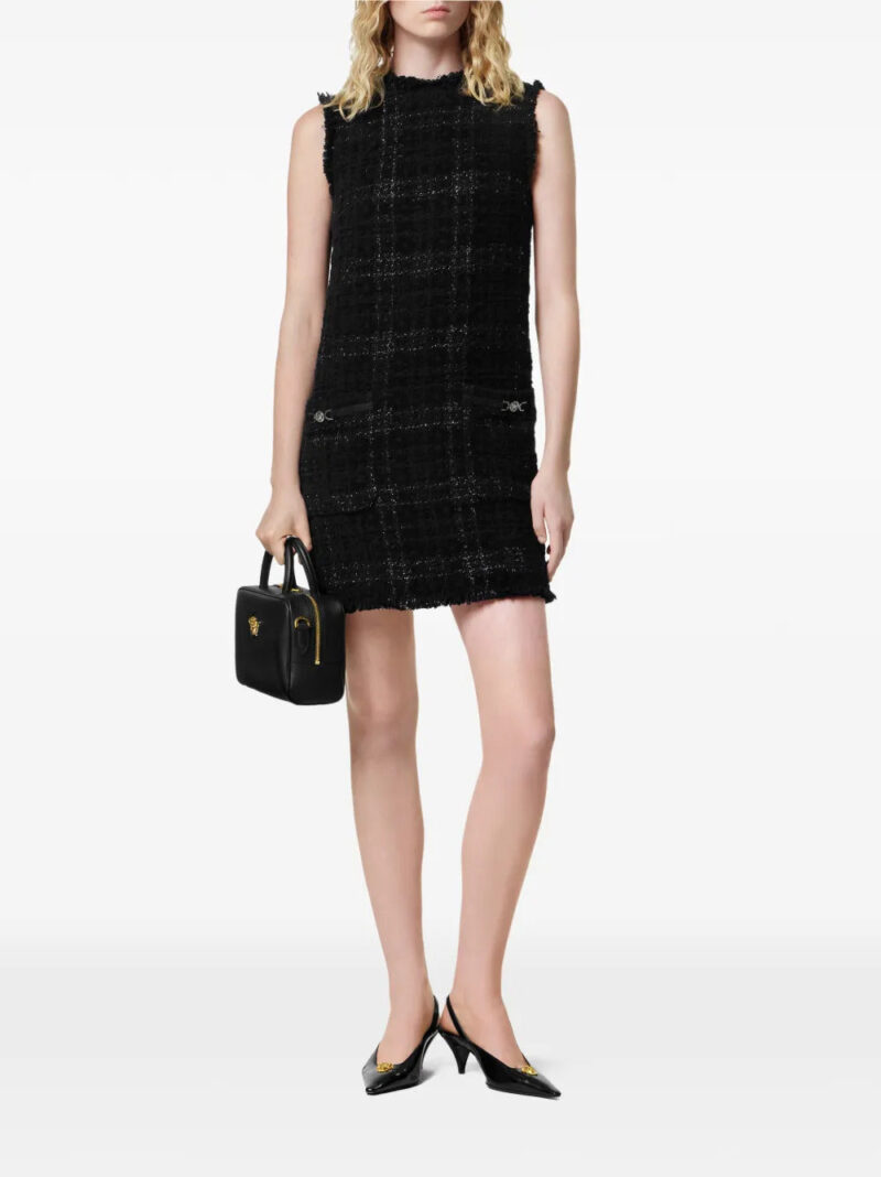 Versace  check-pattern cotton mini dress