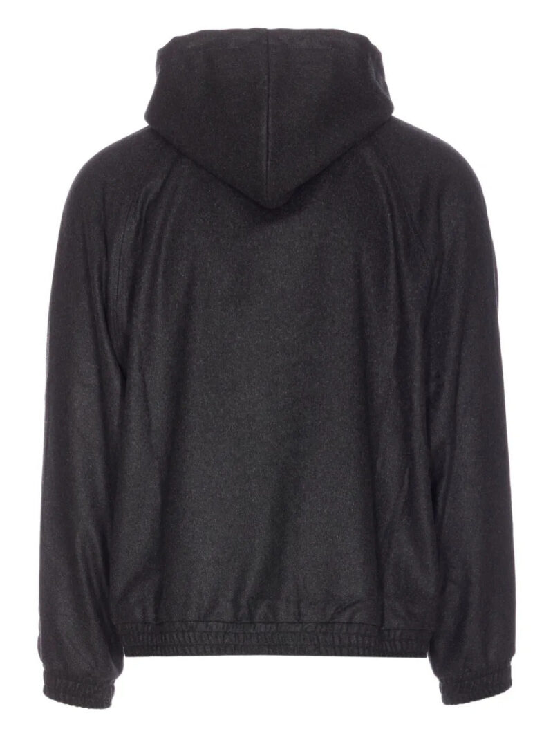 FENDI  logo-plaque zip-up hoodie