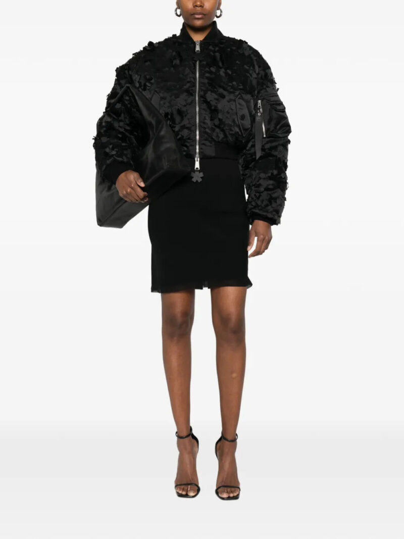 Rick Owens ribbed-panel mini skirt