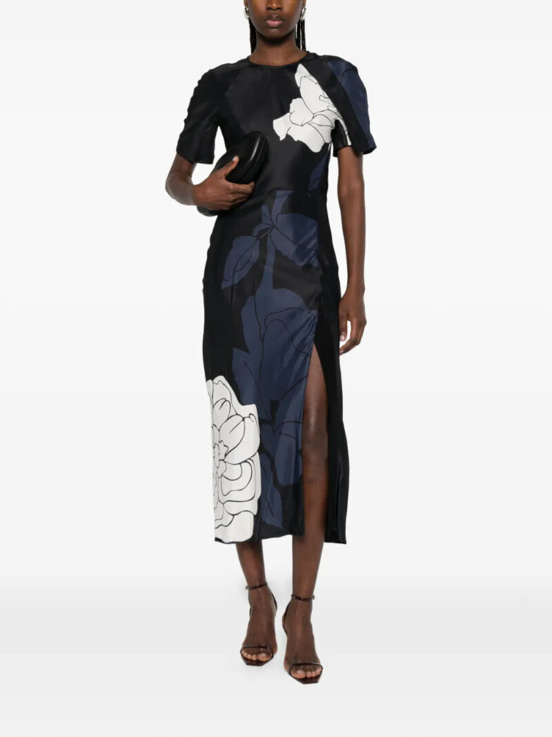 Victoria Beckham floral-pattern midi dress