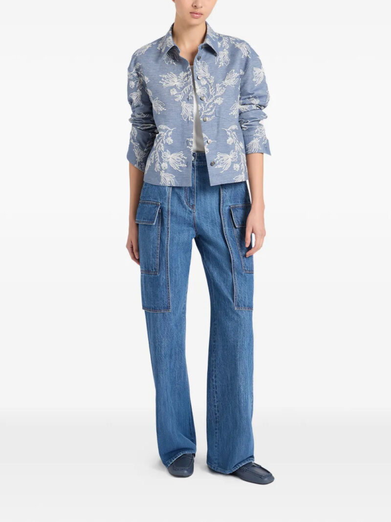 Ports 1961  floral-embroidered jacket