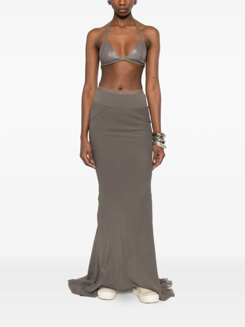 Rick Owens ribbed trim maxi skirt
