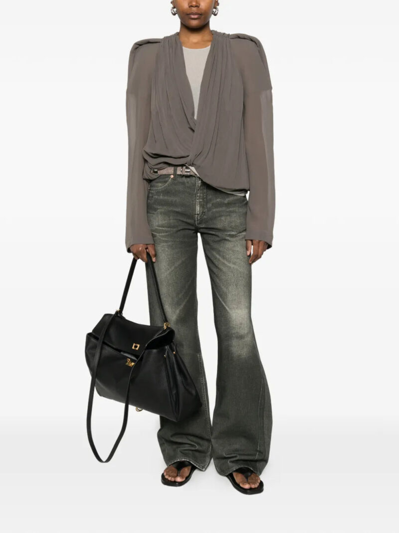 Rick Owens Maria pleated crossover jacket