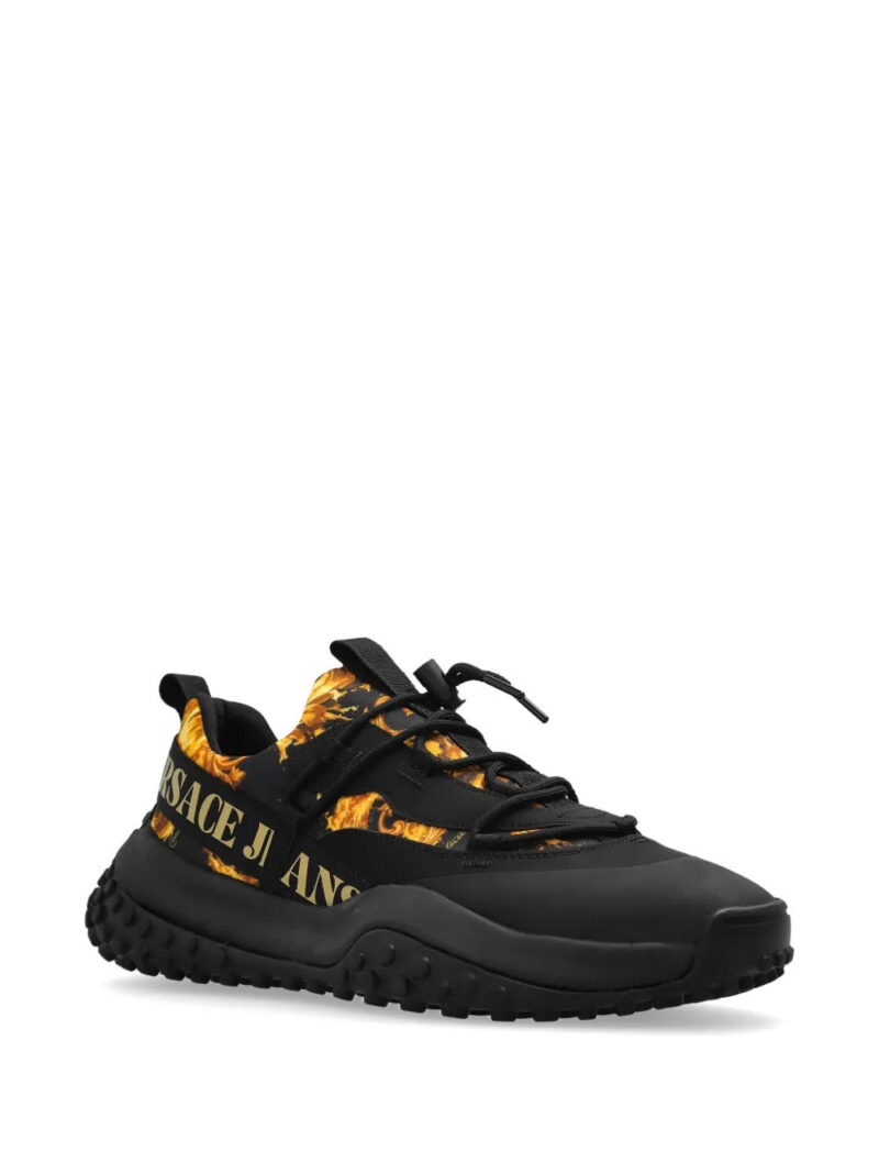 Versace Jeans Couture  pattern lace-up sneakers