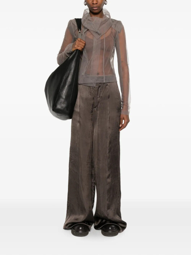 Rick Owens  tulle zip-up blouse
