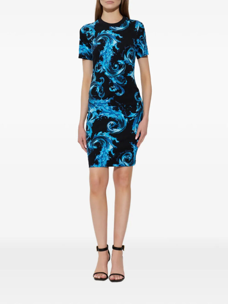 Versace Jeans Couture  short-sleeved printed mini dress