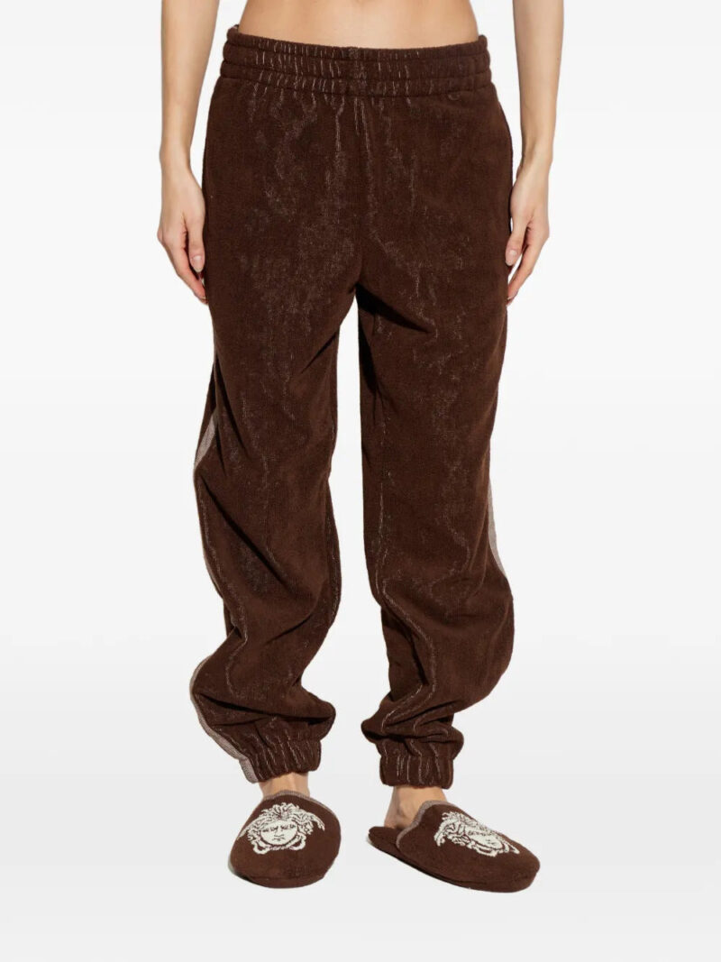 Versace  side stripe cotton trousers