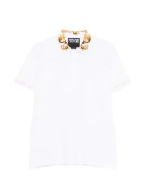 Versace Jeans Couture  baroque-pattern-collar polo shirt