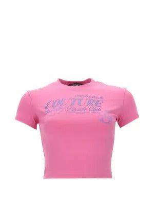 Versace Jeans Couture  logo-detail cropped T-shirt