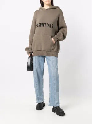 FEAR OF GOD ESSENTIALS  logo lettering hoodie