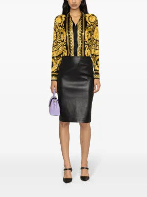 Versace Heritage Barocco-print silk shirt