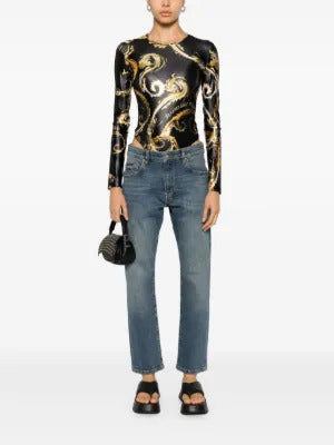Versace Jeans Couture logo-embroidered slim-cut jeans