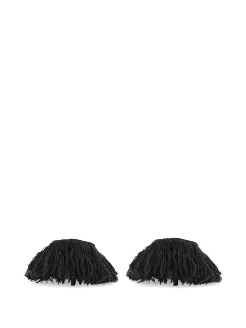 Ferragamo  Eva feathered-detail mules
