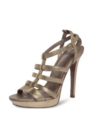 Versace 120mm patent-leather cage sandals