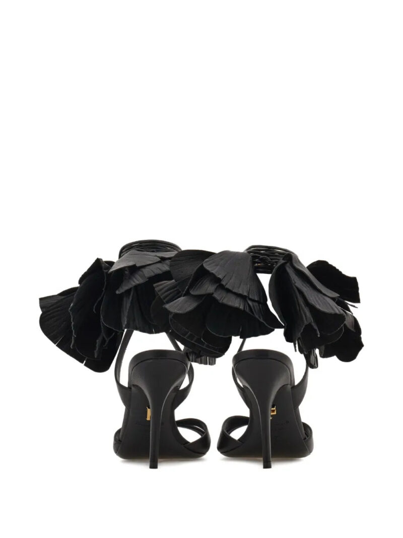 Ferragamo  90mm flower-embellished leather sandals