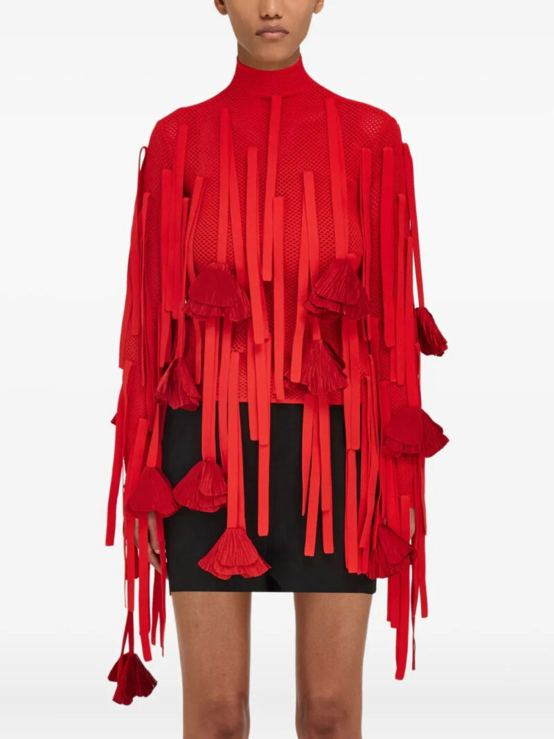 Ferragamo flower-detailed mesh sweatshirt