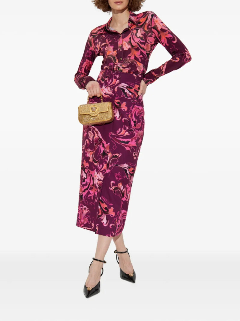 Versace Jeans Couture floral-print midi skirt