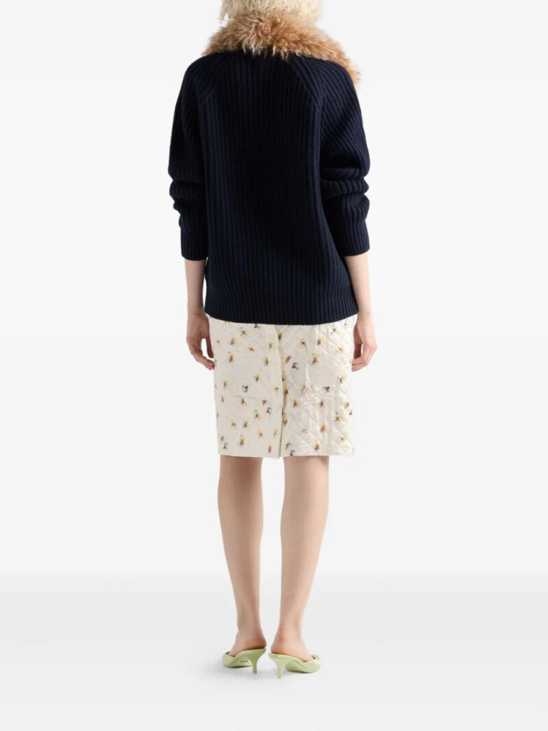 Prada floral quilted mini skirt