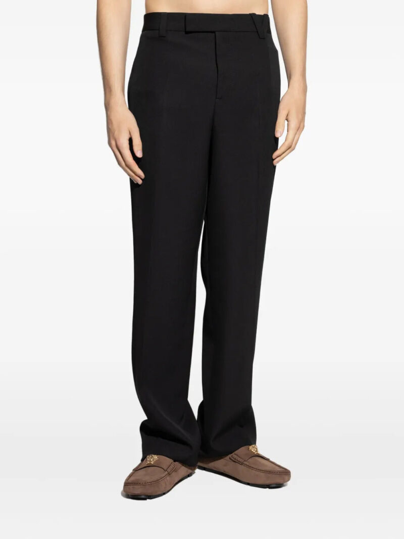 Versace wool button fly trousers