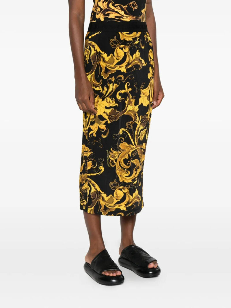 Versace Jeans Couture  baroque-print midi skirt