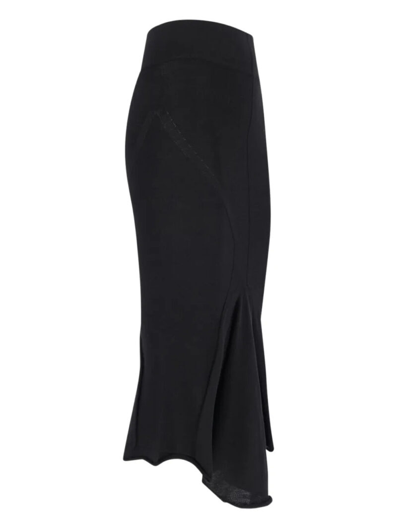 Rick Owens  asymmetric fishtail midi skirt