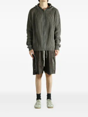 Rick Owens  ribbed zip-up hoodie