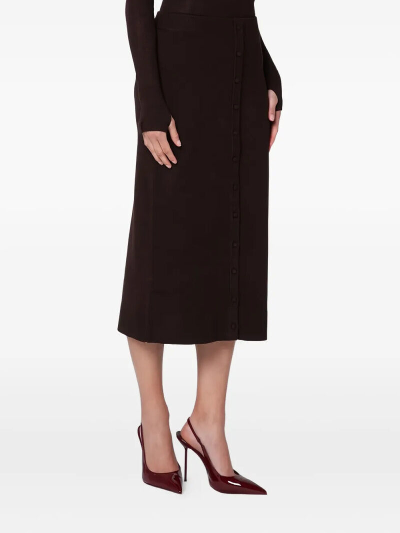 Victoria Beckham  button-front knitted midi skirt