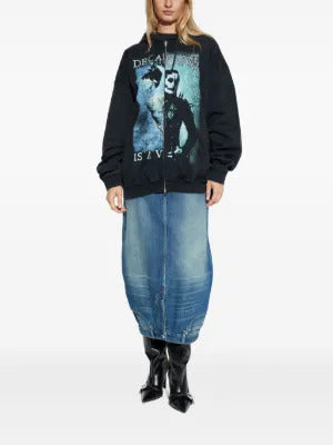 VETEMENTS  graphic-print zip-up hoodie