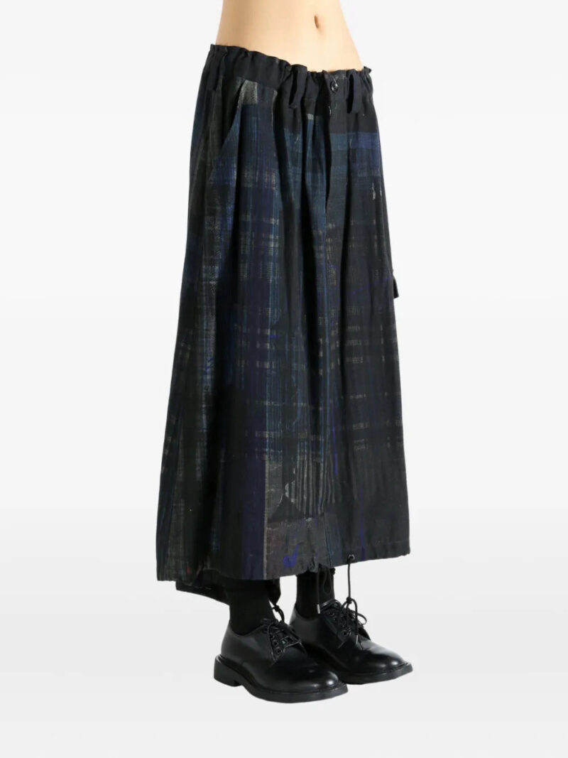 Y's  patchwork pocket midi skirt