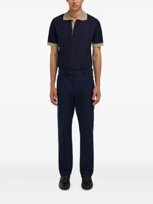 Ferragamo contrasting stripe short-sleeve polo shirt