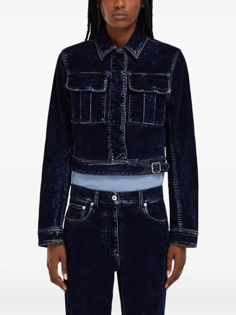 Ferragamo  flap-pocket belted cropped jacket