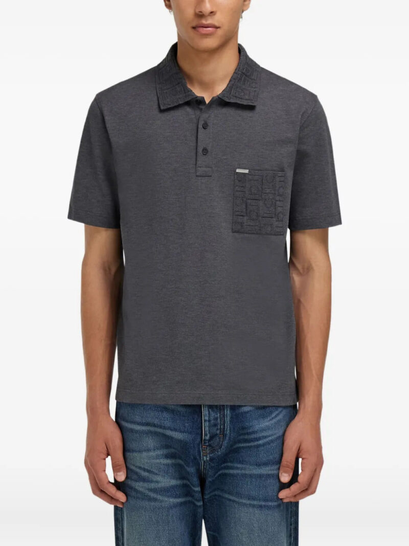Ferragamo jacquard pocket polo shirt