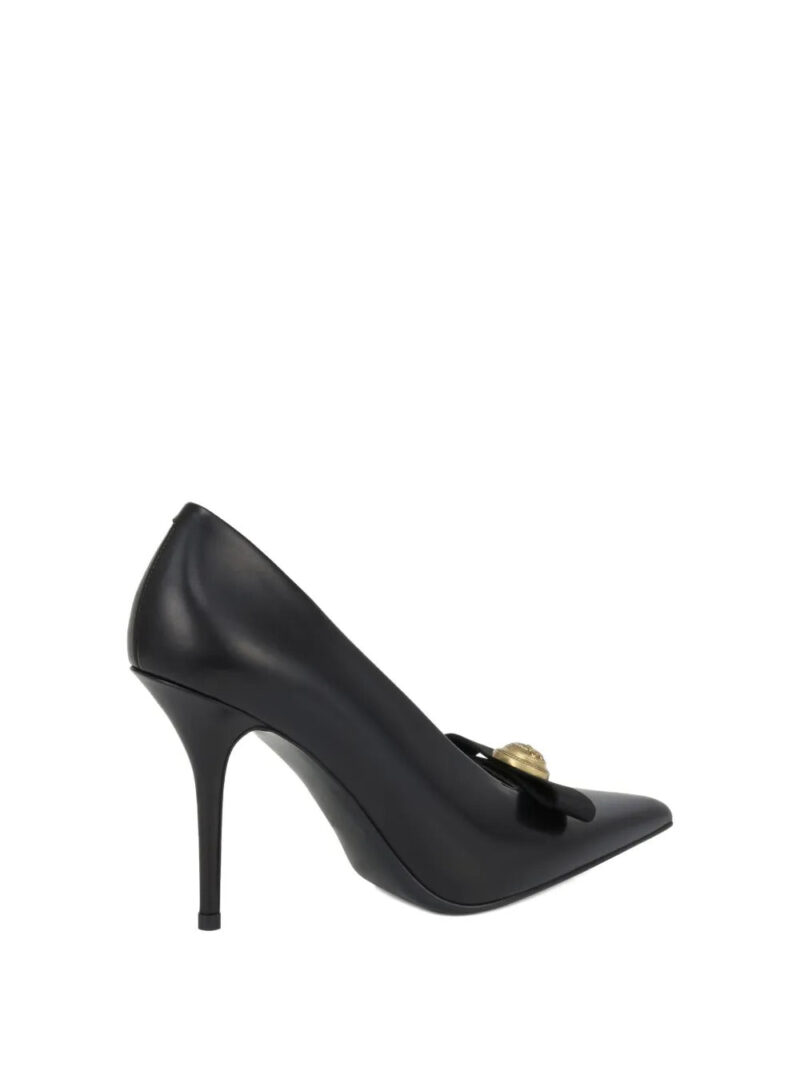 POTAMY  100mm leather heeled pumps