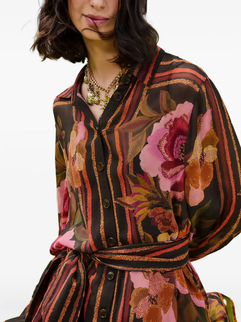 FARM Rio  floral striped mini dress