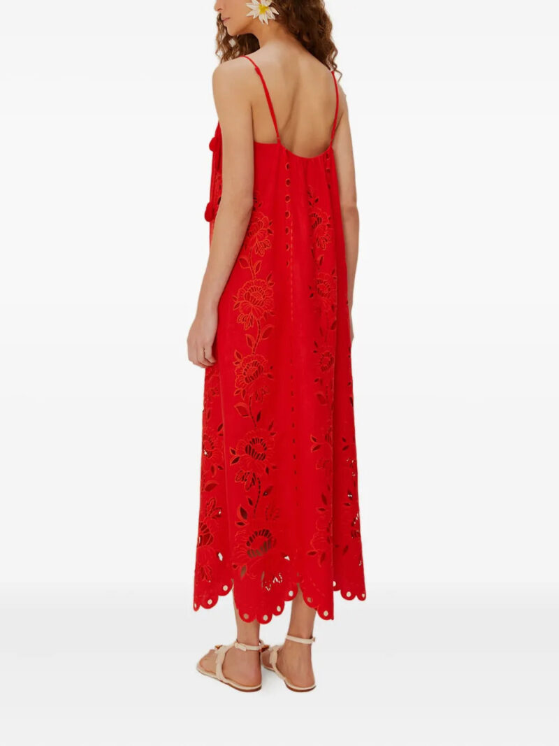 FARM Rio floral-embroidered midi dress