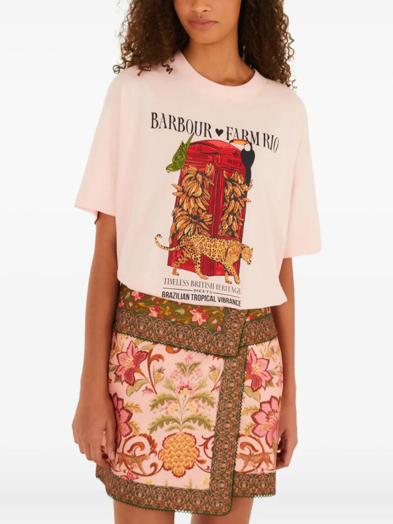 FARM Rio  x Barbour Maria Clara graphic-print T-shirt