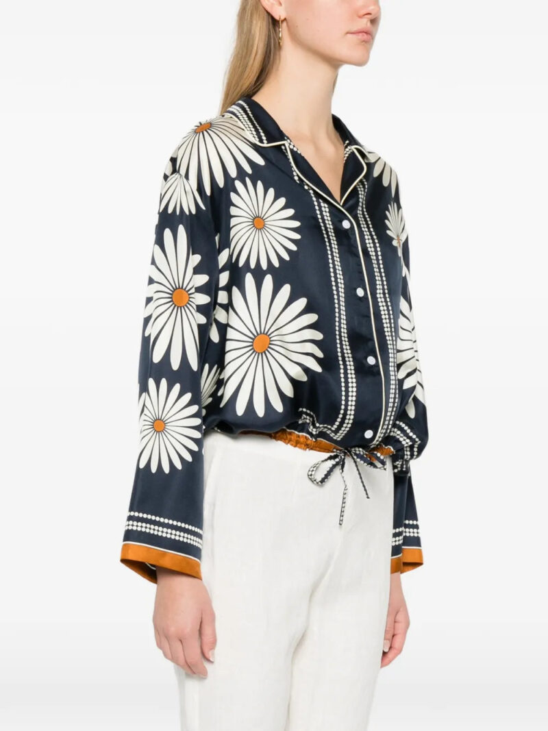 SANDRO  floral-print silk shirt