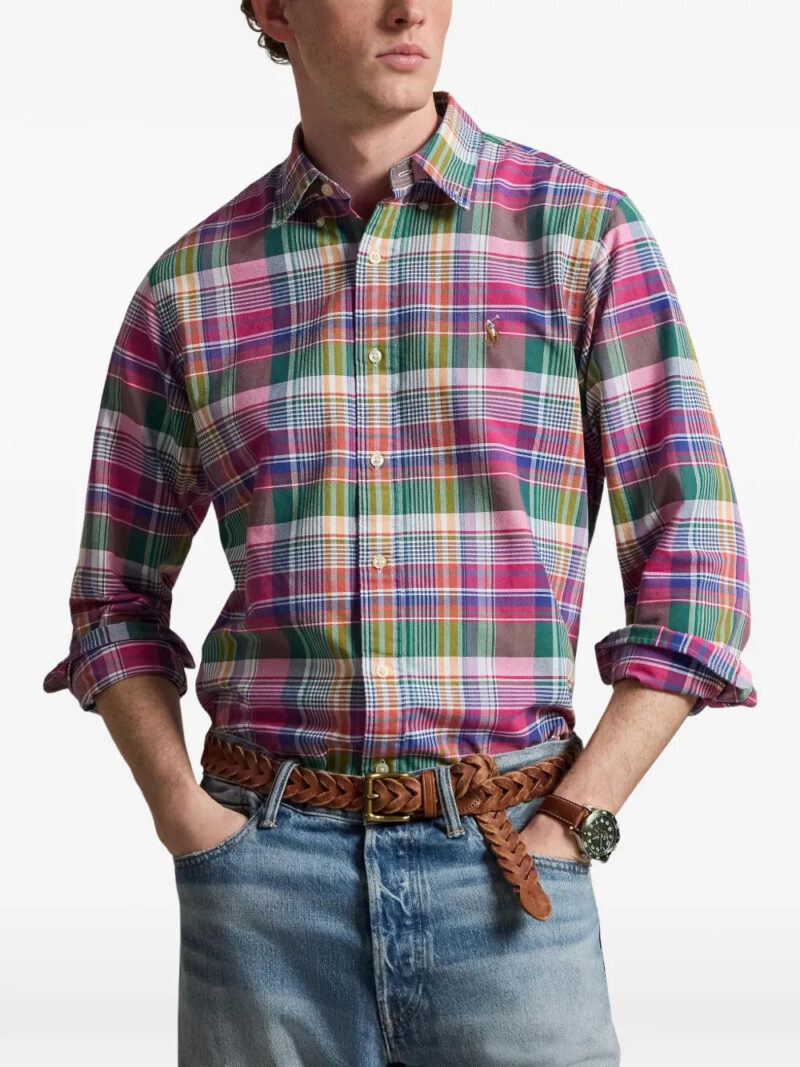 Polo Ralph Lauren  plaid-pattern embroidered-logo shirt