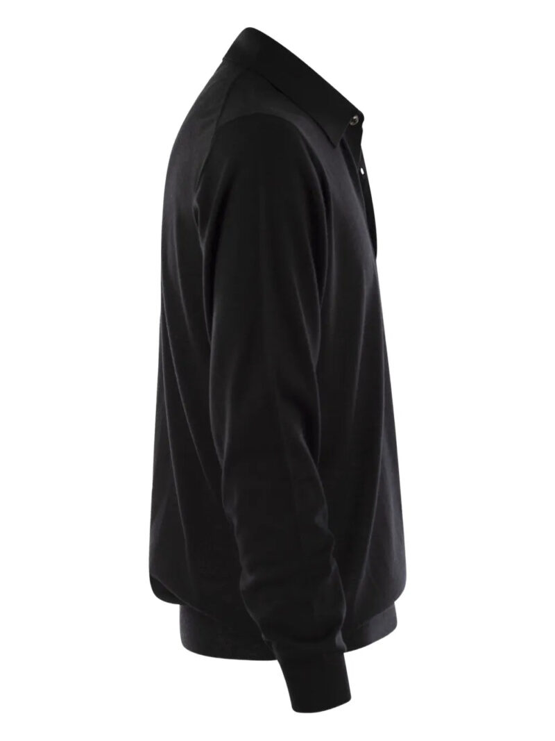 Fedeli  three-button long-sleeve polo shirt