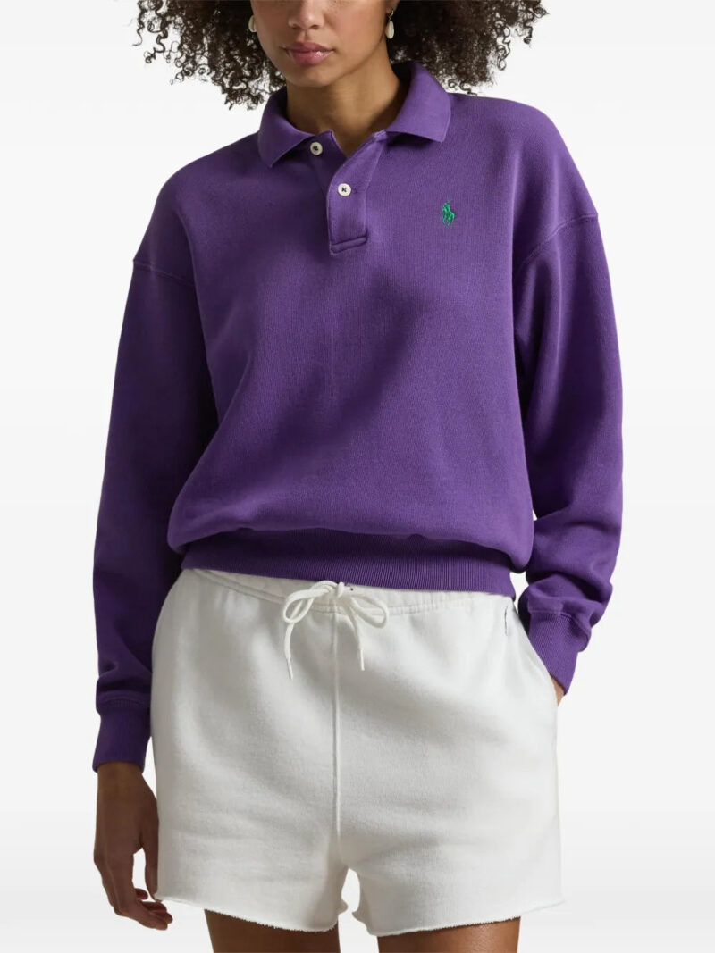 Polo Ralph Lauren logo-embroidered polo-collar sweatshirt