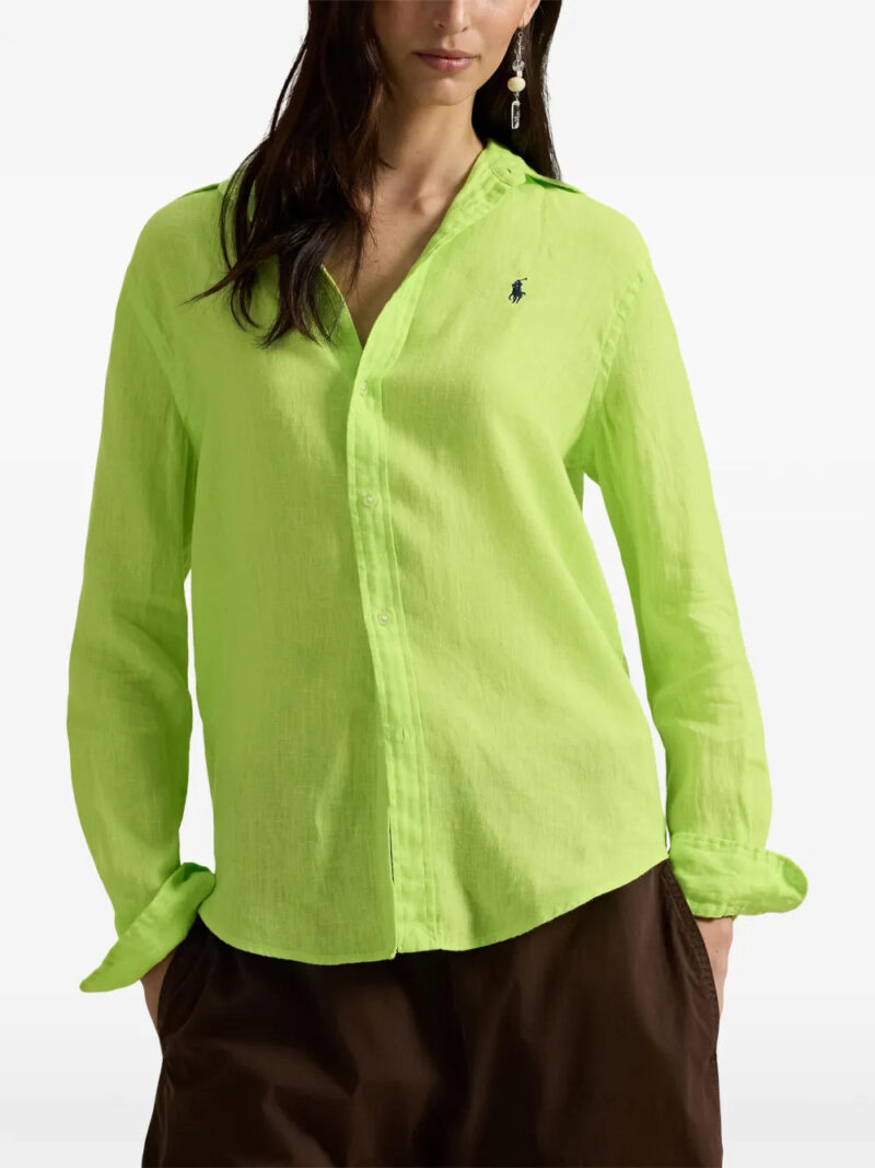 Polo Ralph Lauren  shell button embroidered pony shirt