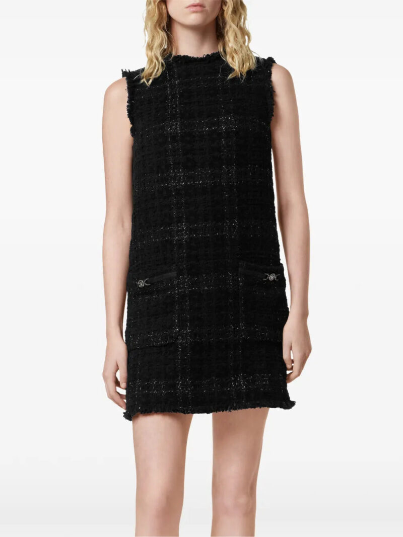 Versace  check-pattern cotton mini dress