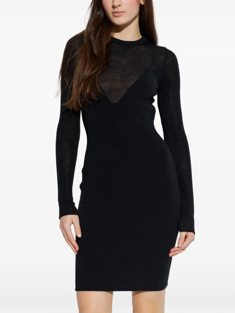 Versace  Medusa-detail long-sleeve mini dress