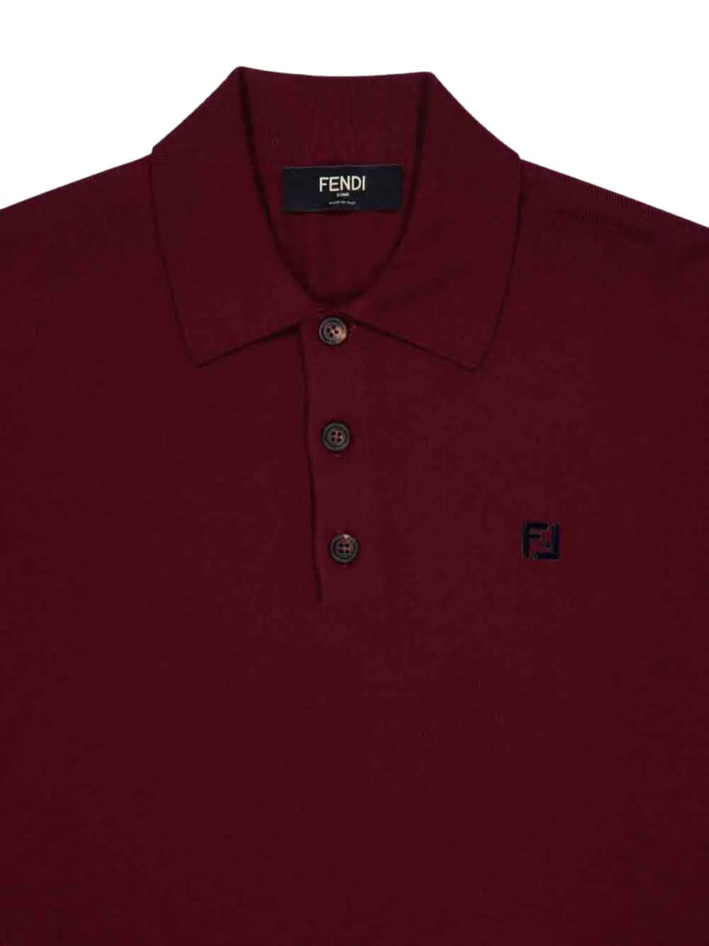 FENDI long-sleeve logo polo shirt
