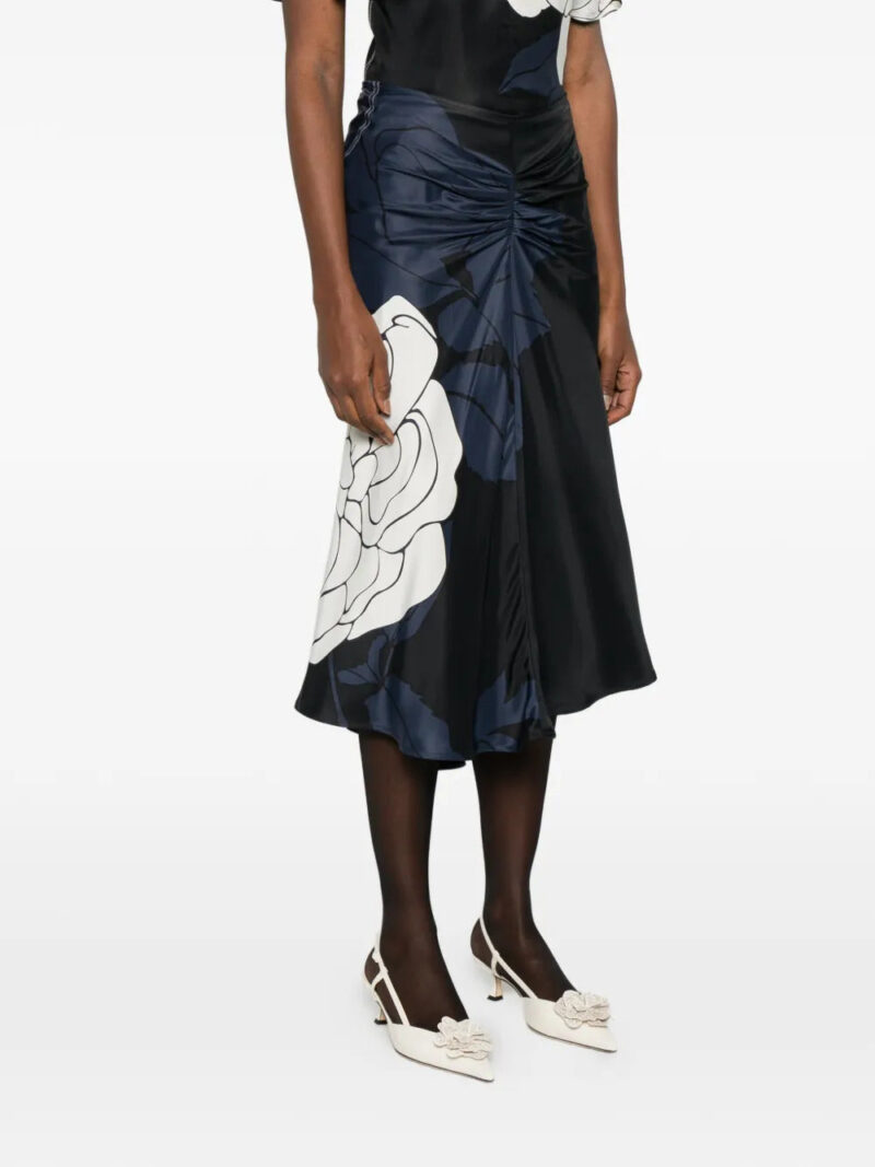 Victoria Beckham floral-print midi skirt