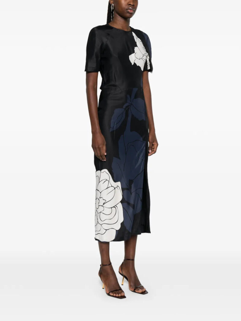 Victoria Beckham floral-pattern midi dress