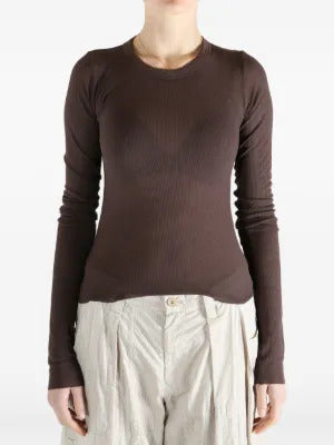 Rick Owens ribbed long-sleeved top