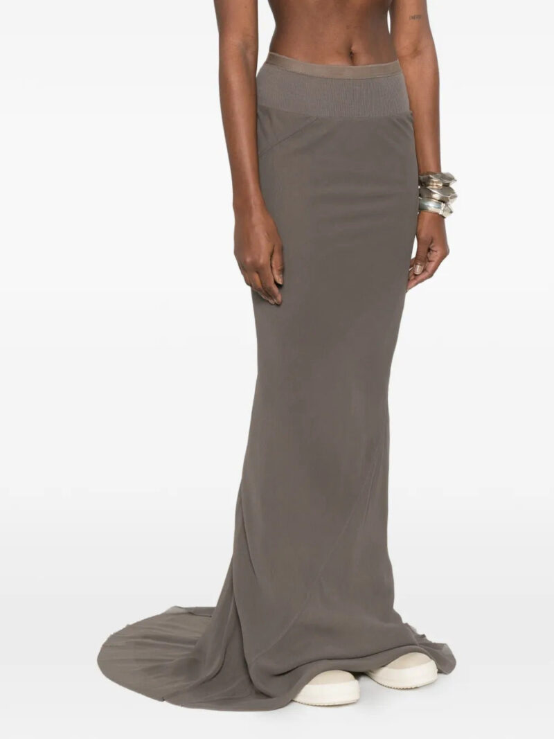 Rick Owens ribbed trim maxi skirt